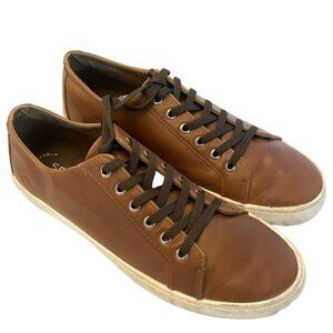 Sperry Mens Gold Cup Shoes Size 11.5 M Brown Leather Lace Up Casual Sneakers